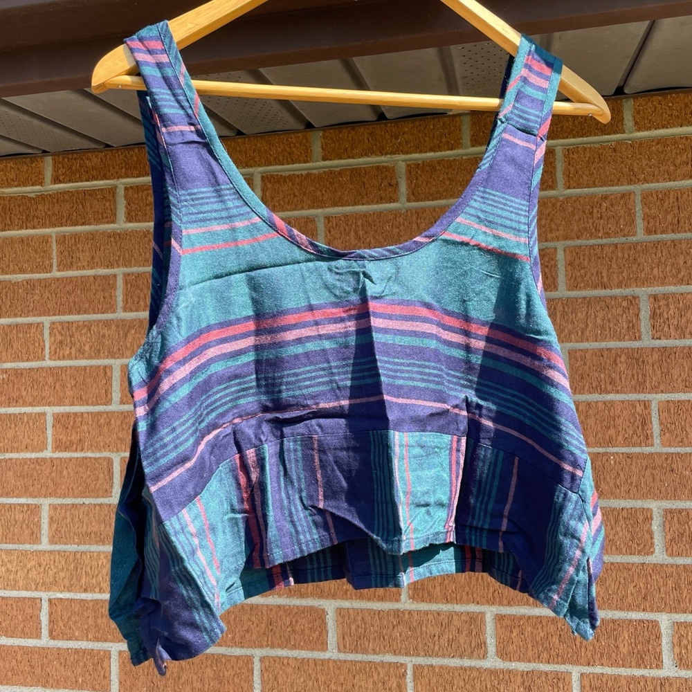 🍃 Urban Outfitters | ecoté Stripped Flowing Bohemian Festival Crop Top🍃